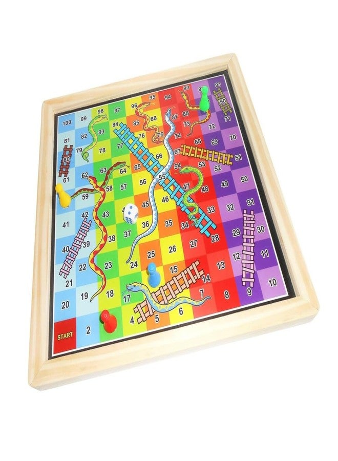 THE GAME FACTORY Magnetic 2-in-1 Wooden Ludo and Snake & Ladder Board Game - Premium Travel-Friendly Game Set for Kids & Family - Durable Wooden Board with Bright Colors - Image 3